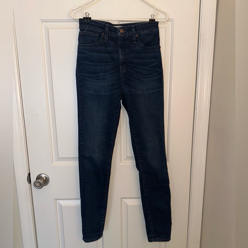 Madewell Dark Blue Curvy High-Rise Skinny Jeans - Picture 5 of 9